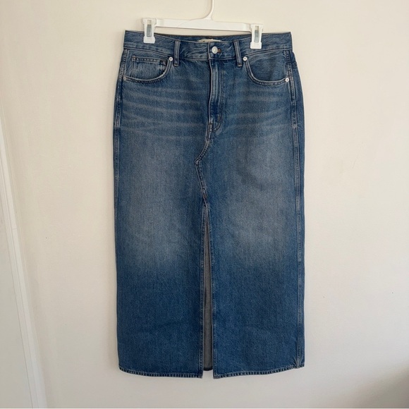 NWOT Madewell The Rilee Denim Midi Skirt 30 - Picture 3 of 8